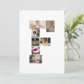 オリジナルのアルファベットF写真コラージュをデザイン シーズンカード (スタンド正面)