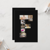 オリジナルのアルファベットF写真コラージュを作成 カード (正面/裏面インサイチュ)