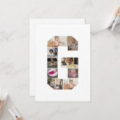 オリジナルのアルファベットG写真コラージュをデザイン カード (正面/裏面インサイチュ)