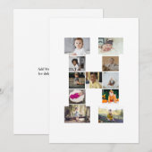 オリジナルのアルファベットH写真コラージュを作成 シーズンカード (正面/裏面)