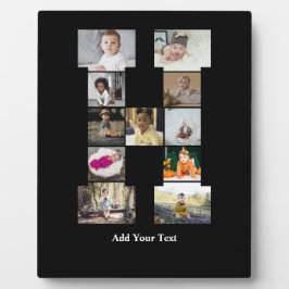 オリジナルのアルファベットH写真コラージュを作成 フォトプラーク