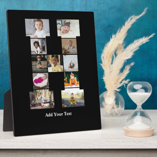 オリジナルのアルファベットH写真コラージュを作成 フォトプラーク (側面)