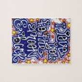 オリジナルのアートワークのパズル ジグソーパズル (横)