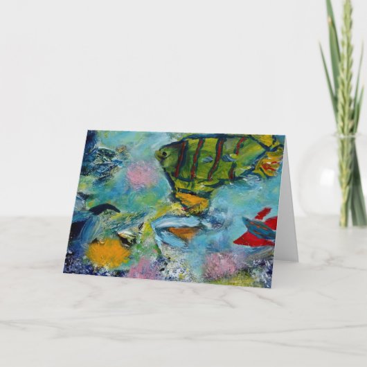 オリジナルのアートワークを特色にする挨拶状 カード (正面)