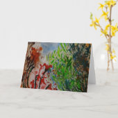オリジナルのアートワークを特色にする挨拶状 カード (黄色い花)