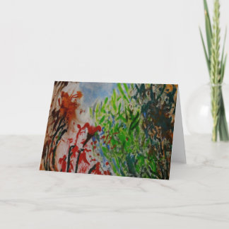 オリジナルのアートワークを特色にする挨拶状 カード