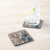 オリジナルのアートワークヴィンテージボトルとリーフ コースター (右側)