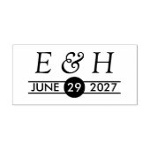 オリジナルのイニシャルと日付 セルフインキングスタンプ (デザイン)