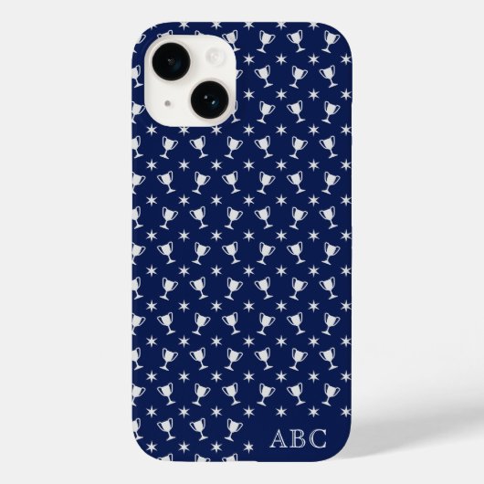 オリジナルのイニシャル入りスポーツトロフィー柄 Case-Mate iPhoneケース (裏面)