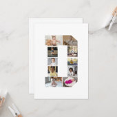 オリジナルのイニシャルD写真コラージュを作成 カード (正面/裏面インサイチュ)