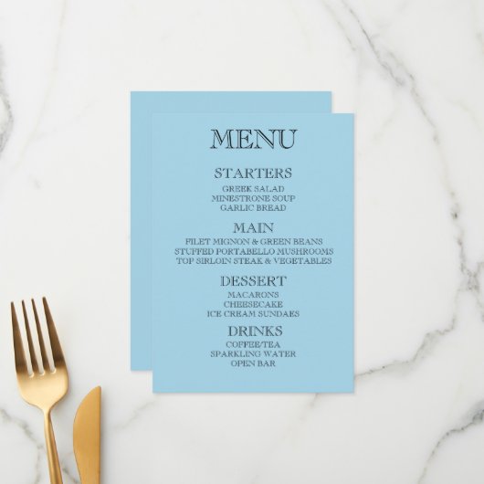 オリジナルのイベントメニュー/レストランメニューを作成 メニュー (正面/裏面インサイチュ)