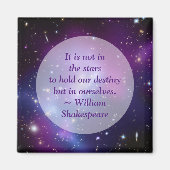 オリジナルのインスピレーション名言をデザインしよう - 紫の宇宙 マグネット (正面)