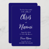 オリジナルのインディゴウェディングを作成 招待状 (正面/裏面)