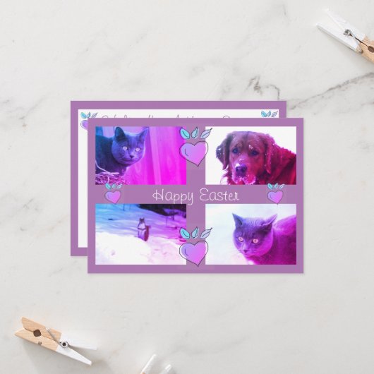 オリジナルのイースター写真カード カード (正面/裏面インサイチュ)