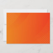 オリジナルのオレンジ色の招待状をデザインしよう 招待状 (正面)