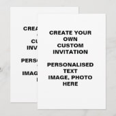 オリジナルのカスタムDIY招待状を作成 招待状 (正面/裏面)