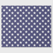 オリジナルのカッコいいのスタイル海軍白い星パターン ラッピングペーパー (フラット)
