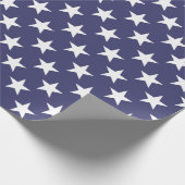 オリジナルのカッコいいのスタイル海軍白い星パターン ラッピングペーパー (角)