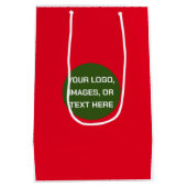 オリジナルのギフトバッグをデザインしよう、カスタムギフトバッグを作ろう ミディアムペーパーバッグ (裏面)