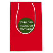 オリジナルのギフトバッグをデザインしよう、カスタムギフトバッグを作成しよう ミディアムペーパーバッグ (正面)