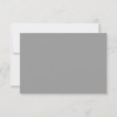 オリジナルのグレーとホワイトのRSVPを作成 出欠カード (裏面)