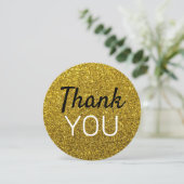 オリジナルのゴールドグリッターの感謝カードを作成 サンキューカード (スタンド正面)