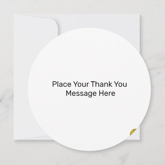 オリジナルのゴールドグリッターの感謝カードを作成 サンキューカード (裏面)