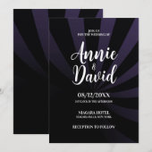 オリジナルのシャドウストライプウェディングを作成 招待状 (正面/裏面)