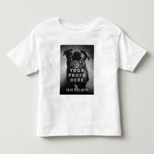 オリジナルのシンプルな写真1枚とカスタムテキスト トドラーTシャツ