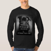 オリジナルのシンプルな写真1枚とカスタムテキスト Tシャツ (正面)
