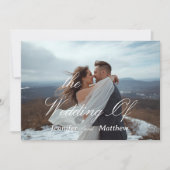 オリジナルのシンプルモダンな結婚式招待状 サンキューカード (正面)