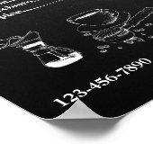 オリジナルのジェネリック コーヒー メニュー 価格 ブラックボードをカスタマイズする ポスター (角)