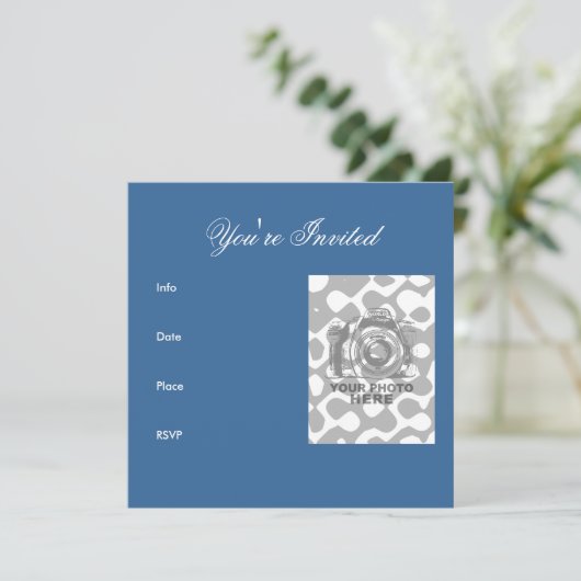 オリジナルのスクエア招待状8を作成 招待状 (スタンド正面)