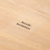 オリジナルのスタンダード(15 mil) 5" x 7" クリア アクリル招待状 (レイダウン)