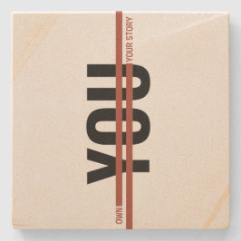 オリジナルのストーリーTシャツ - 大胆なモチベーション向上の名言 ストーンコースター