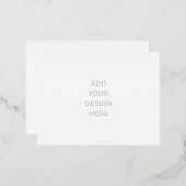 オリジナルのスムーズローズゴールドホイル招待状を作成 箔招待状ポストカード (正面/裏面)