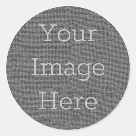 オリジナルのスレートグレー麻リネン織りを作成する ラウンドシール (正面)