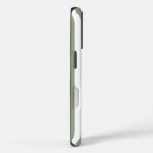 オリジナルのセージグリーンとホワイトのストライプ柄 Case-Mate iPhoneケース (裏面 / 右)