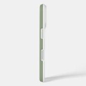 オリジナルのセージグリーンとホワイトのストライプ柄 Case-Mate iPhoneケース (裏面 / 右)