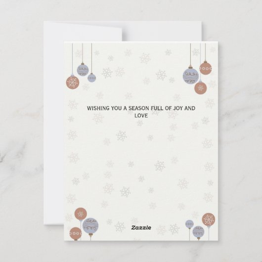 オリジナルのタイポグラフィーでデザインされたクリスマスカード シーズンカード (裏面)