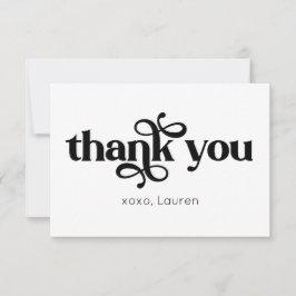 オリジナルのタイポグラフィ フラット サンクス サンキューカード