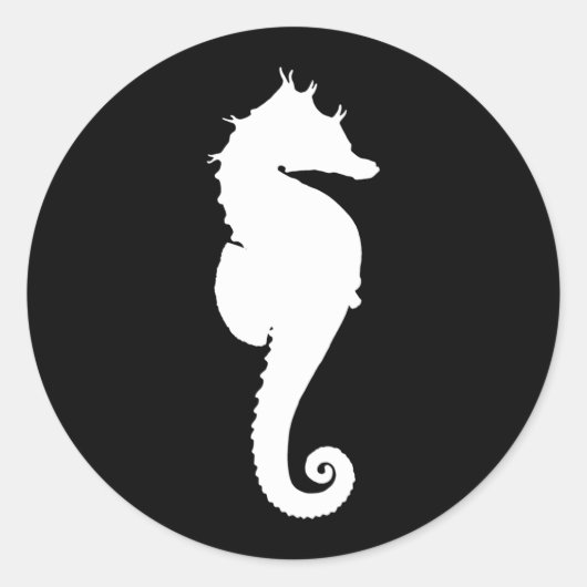 オリジナルのタツノオトシゴ ラウンドシール (正面)
