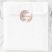 オリジナルのダスティーブルッシュピンクメタリックサテンを作成 ラウンドシール (バッグ)