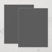 オリジナルのダークグレイのカスタムデザインを作成 アドバイスカード (正面/裏面)
