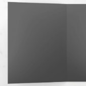 オリジナルのダークグレイのカスタムデザインを作成 三つ折り案内状 (内部最初)