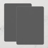 オリジナルのダークグレイのデザインを作成 案内状 (正面/裏面)