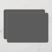 オリジナルのダークグレイ カスタムデザインを作成 サンキューカード (正面/裏面)