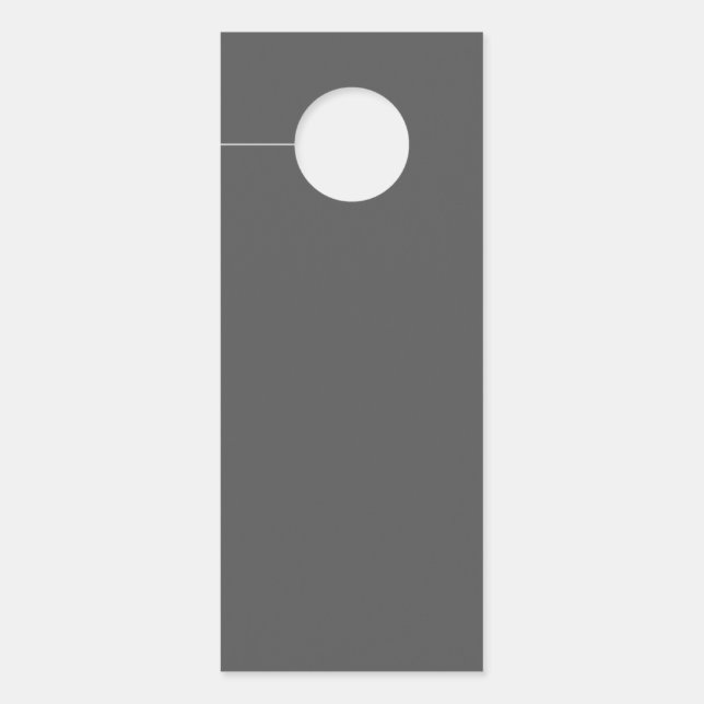 オリジナルのダークグレーカスタムデザインを作成 ドアノブサイン (正面)