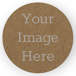 オリジナルのダークブラウン クラフト紙ボードプリントを作成 ラウンドシール