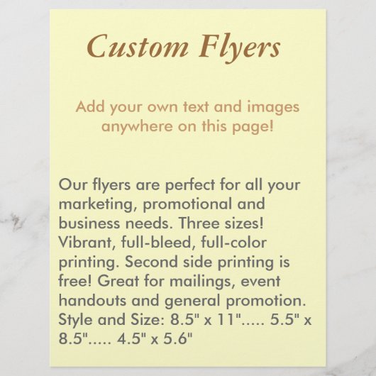 オリジナルのチラシ チラシ (正面)